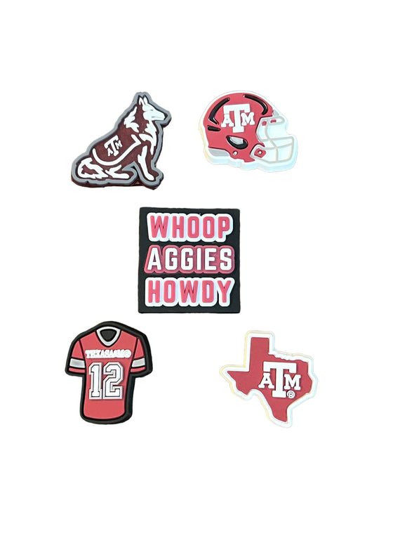 Texas A&M Shoe Charm Set