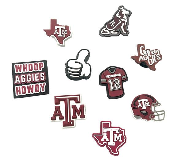 Texas A&M Shoe Charm Set- 9