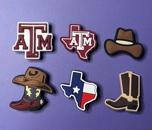 Texas A&M Western Shoe Charm Set