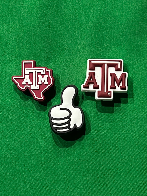 Texas A&M Gig’em Shoe Charm Set