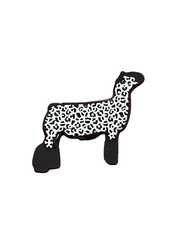 Animal Print Lamb Sheep Shoe Charm