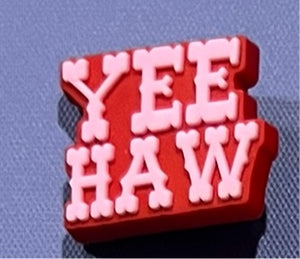 Yeehaw hot pink western Charm