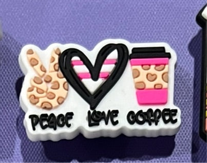 Coffee- peace love coffee Food Charm