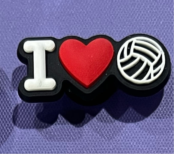 I heart Volleyball Charm