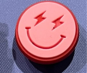 Pink smiley lighting eyes Charm