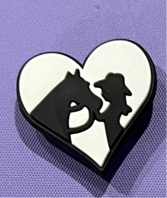 Horse & cowgirl heart western Charm