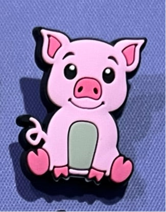 Pig sitting Farm Animal Charm