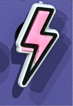 Pink lighting bolt western Charm