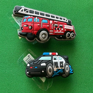 Fire Trucke / Police Fire Responder Charm set with tags