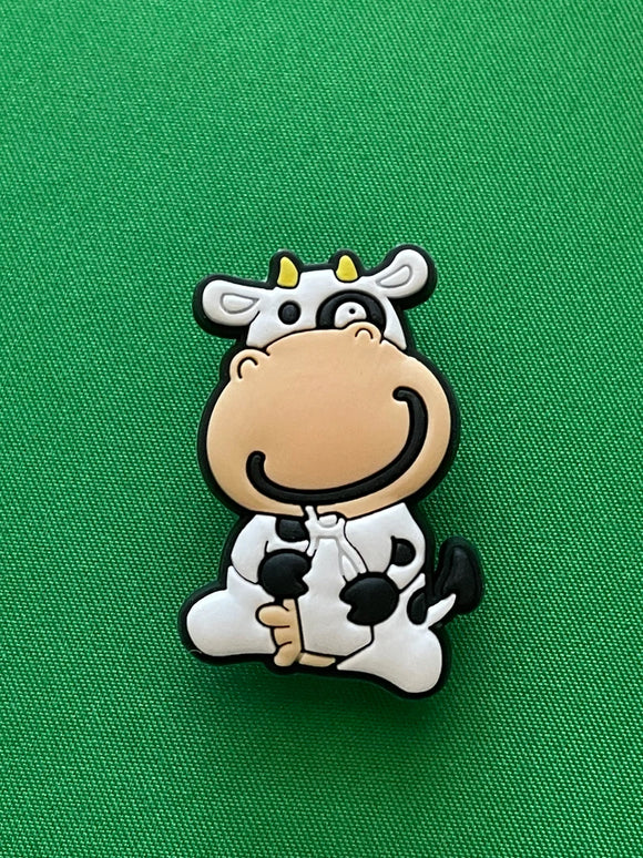 Cow with Milk Farm Animal Charm