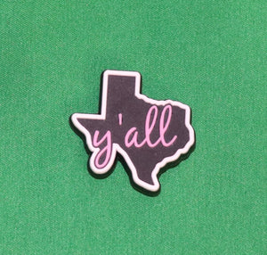 Pink Texas Y'all Charm