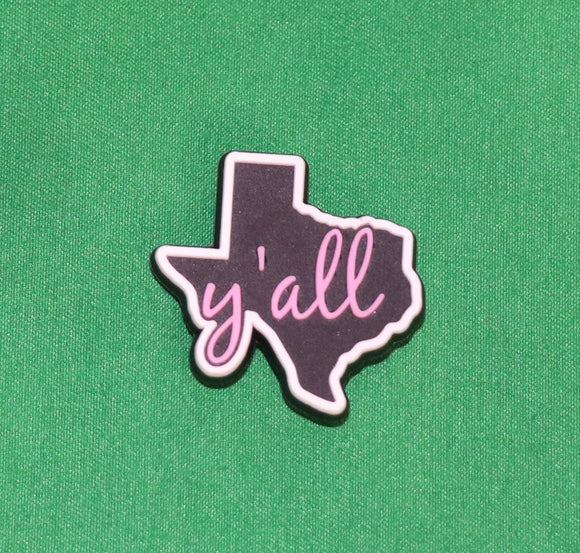 Pink Texas Y'all Charm