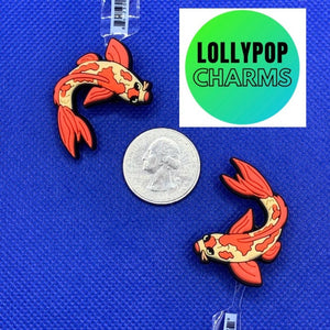 Koi Fish  Charm Set with tag