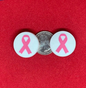 2 pc Breast Cancer Ribbon Charm