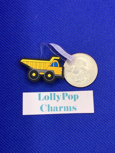 Dump Truck Construction equipment Charm with tag