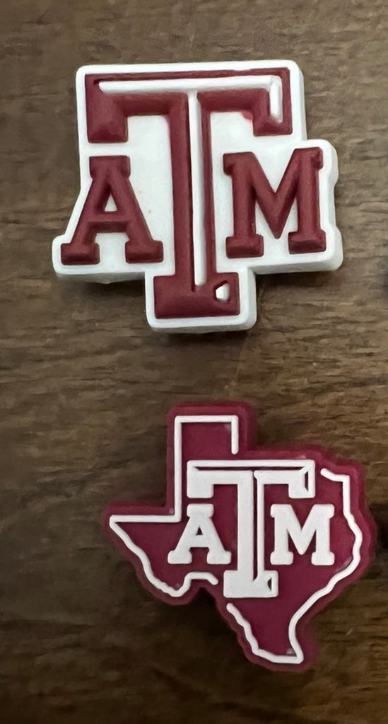 2pc Texas shape A&M Aggie College Charms