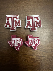 4pc Texas shape A&M Aggie College Charms