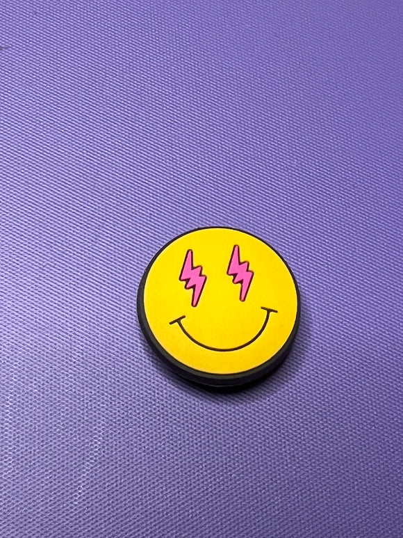 Smiley face yellow with lighting eyes Charm