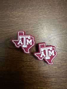 2pc Texas shape A&M Aggie College Charms