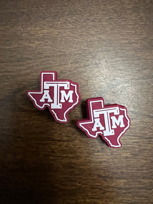 2pc Texas shape A&M Aggie College Charms